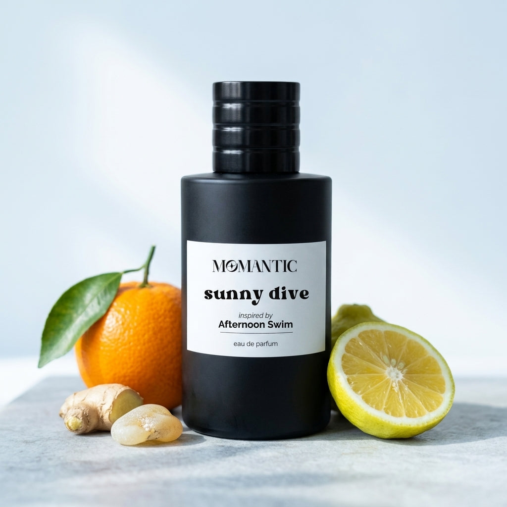 Sunny Dive perfume bottle by Momantic Pakistan
