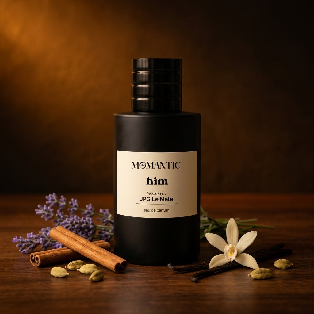 Him perfume bottle by Momantic Pakistan