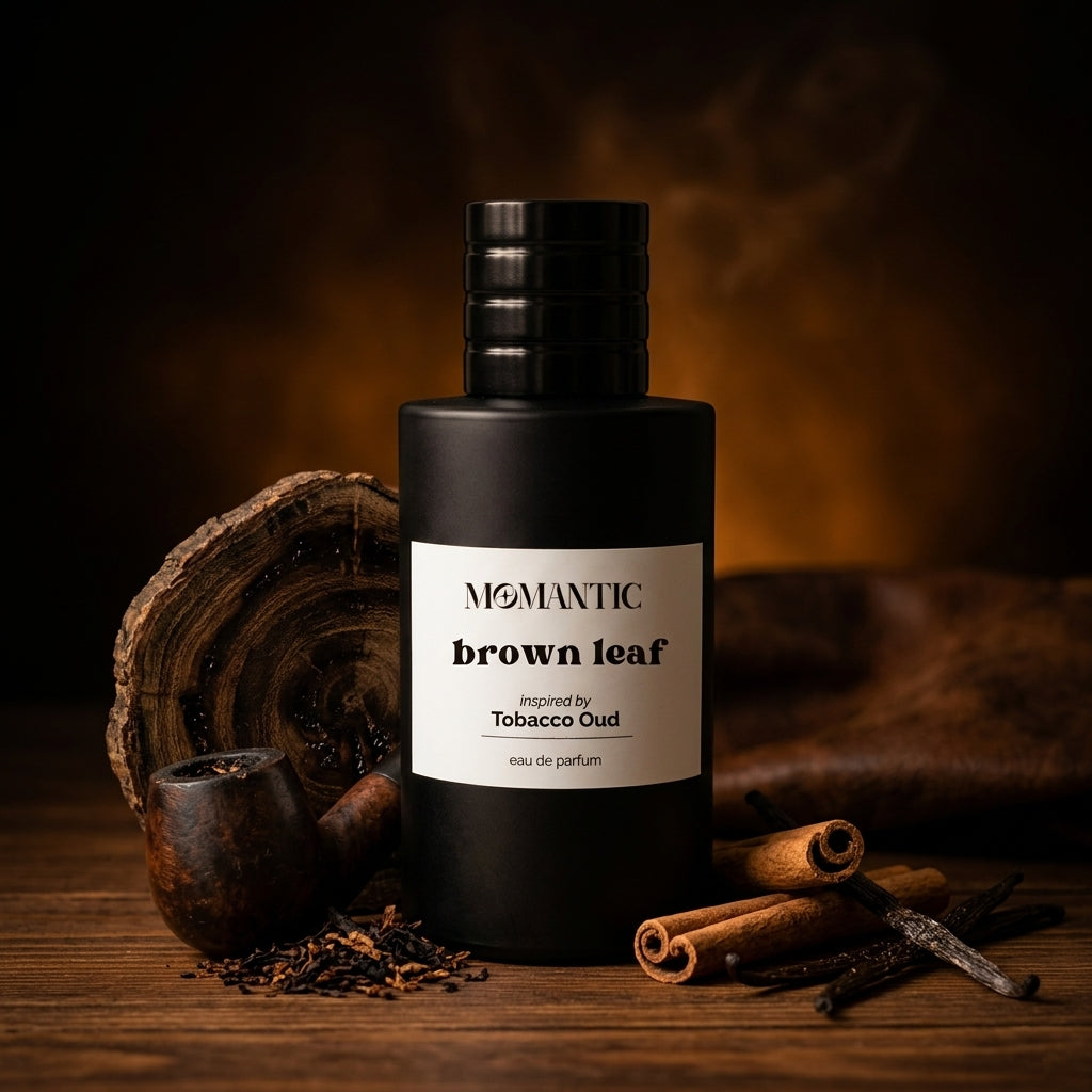 Brown Leaf perfume bottle by Momantic Pakistan
