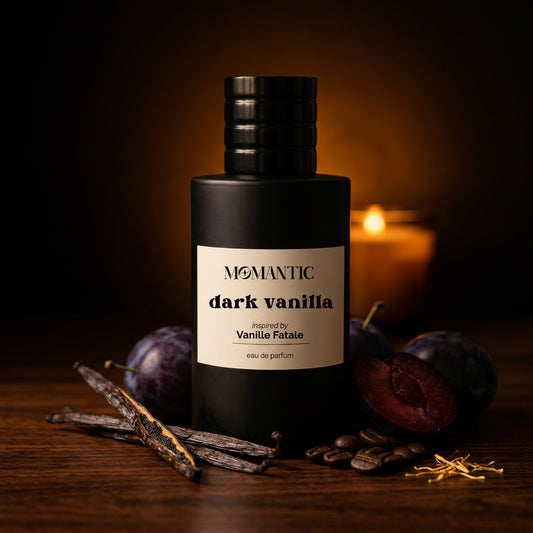 Dark Vanilla perfume bottle by Momantic Pakistan